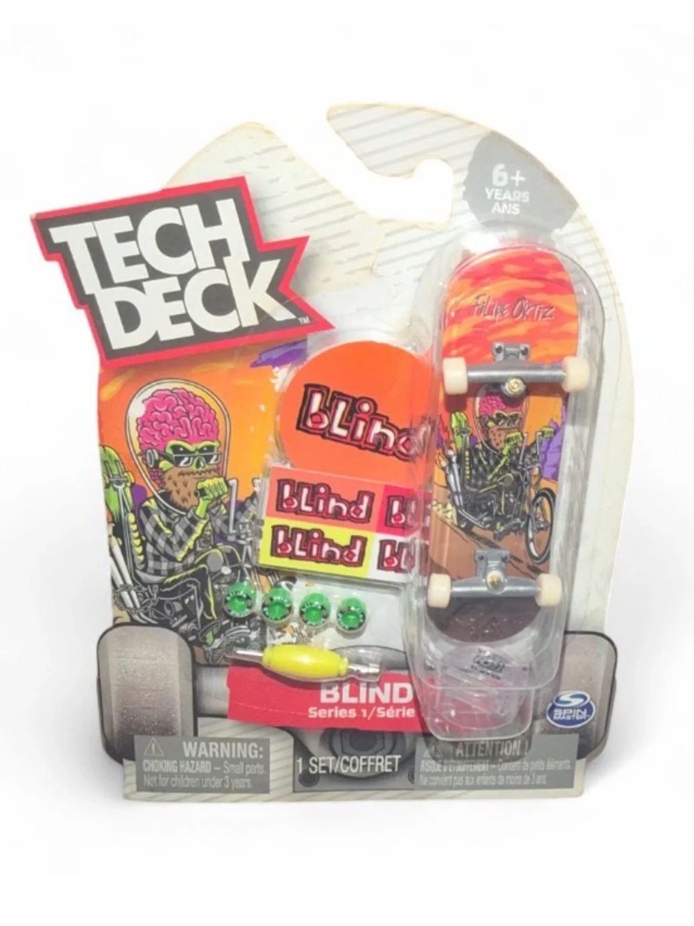 Rare vintage Y2K Tech Deck featuring the classic Blind Skateboards Filipe Ortiz